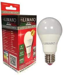 Лампа LED A65-20W-E27-6000K 1800Lm LU-A65-20276 (100шт/ящ) (17185) (гарантия 24 мес) TM LUMANO