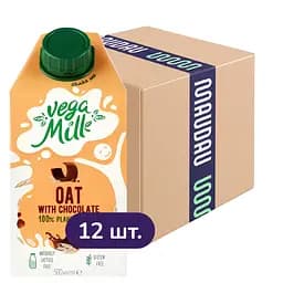 Упаковка вівсяного напою Vega Milk з шоколадом 6 л (500 мл х 12 шт.)