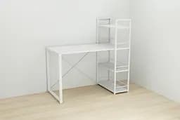 Письмовий стіл Ferrum-decor Серії Конект з етажеркою 75x120x60 білий ДСП Біле 16мм (FRD-104225) - мініатюра 2