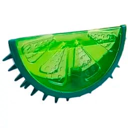 Игрушка для собак Лайм охлаждающая с пищалкой зеленая 13.5 х 7.5 х 4 см