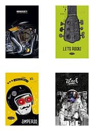 Зошит для записів 4 шт. Зошит Школярик у лінію В6 80 арк. 715 4823088203035