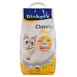 Наполнитель туалета для кошек Biokat's Classic 3in1 10 л бентонитовый