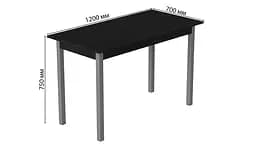 Стіл кухонний Ferrum-decor Маріо 75x120x70 Сірий ДСП Сосна Кембра 16мм (FRD-105732) - мініатюра 3