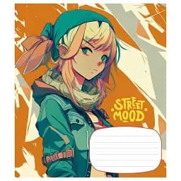 Тетрадь ученическая Школярик Manga style 024-3272L-4 в линию 24 листа