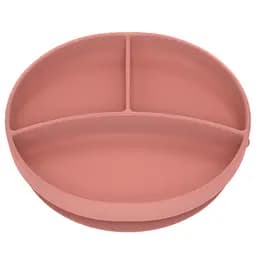 Тарелка силиконовая для ввода прикорма на 3 секции Suavinex Colour Essence +6 месяцев розовая (402916)