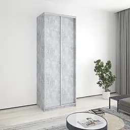 Шафа-купе дводверна MebelStar Уні AL 2ДСП 90x45x240 см Бетон (MBS-3938)