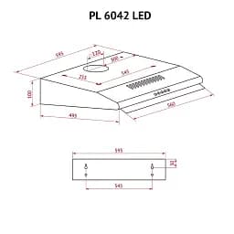 Витяжка плоска Perfelli PL 6042 W LED - мініатюра 11