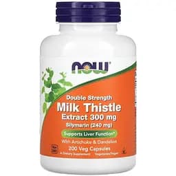 Натуральная добавка NOW Silymarin Milk Thistle 300 mg, 200 вегакапсул