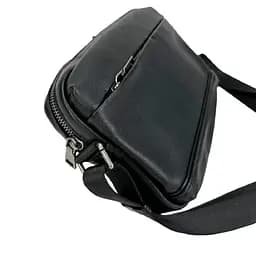 Сумка чоловіча шкіряна кросободі горизонтальна Tiding Bag S-JMD10-382A чорна - мініатюра 4
