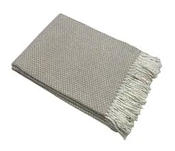 Плед бавовняний Vladi Валенсія Boucle 200х220 білий-пісок