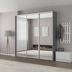 Шафа-купе Idea серія 2 240 x 60 x 240 см Антрацит Дзеркало
