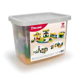 Конструктор Паркінг/Трек/Залізниця/Динозаври, 335 деталей, у контейнері для зберігання, Фламінго, 013999/01