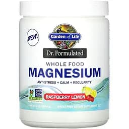 Магний Garden of Life Whole Food Magnesium Powder цельнопищевой со вкусом малины и лимона 198.4 г (GOL12277)