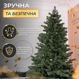Лита штучна ялинка 2.3 м зелена Говерла Преміум LUGI TD-GOVGR23 - мініатюра 6