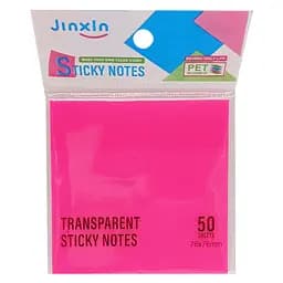 Прозрачные стикеры для заметок Р71-1, 50 листов, 76 х 76 мм Розовый