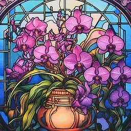 Алмазна мозаїка "Магія орхідей" DEEX16293 неповна викладка 30х30 см