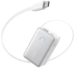 Портативний зарядний пристрій Nano - 10000 mAh 45W Built-In USB-C Cable White Anker teh0027052