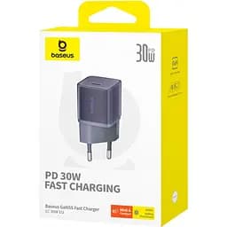 Мережевий зарядний пристрій Baseus GaN5S Fast Charger 1Type-C 30W EU P10162504523-00 Purple - мініатюра 3