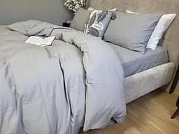 Комплект постільної білизни LUXURY Washed з вареної бавовни сірий Gray  - двоспальний - мініатюра 2