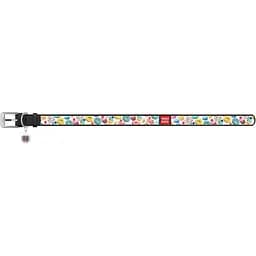 Нашийник для собак Waudog Design Пончики, шкіряний, з QR паспортом, 46-60х3, 5 см, чорний - мініатюра 3