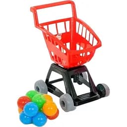 Дитячий іграшковий візок для супермаркету, червоного кольору