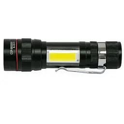 Ліхтарик X-Balog BL-520-T6 ручний акумуляторний чорний, світлодіодний T6+COB, з USB зарядкою і Zoom-фокусом - мініатюра 4