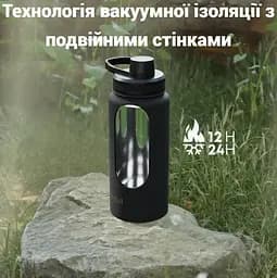 Пляшка для води Smartshake Bohtal Insulated Sports Bottle 960 ml/32 oz Black металева з подвійною вакуумною ізоляцією (11280001) - мініатюра 3