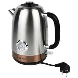 Электрочайник Sokany SK-1031 бесшумный из нержавеющей стали с термометром 1.7 л 2200 Вт