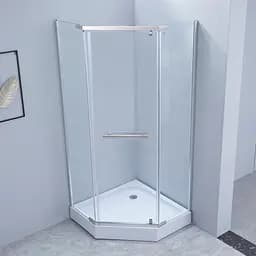 Душова кабіна Lidz Dozorca SC90x90.CRM.LOW.TR, скло прозоре 6 мм, Хром, Універсальна, прозорий - мініатюра 7