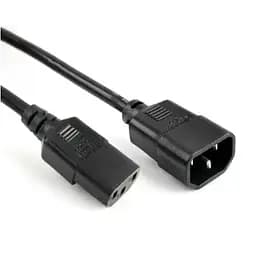 Кабель живлення вторинний OEM PC-monitor 1.8m 0.75 мм Iec C13-C14 - мініатюра 2