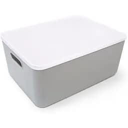 Комплект XL: ящик для зберігання МВМ My Home FH-13 XL 360х257х160 мм та кришка FH-16 сірий (FH-13/FH-16 GRAY) - мініатюра 5