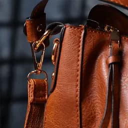 Жіноча сумка великого розміру з екошкіри Vintage s_15140 коричнева - мініатюра 8