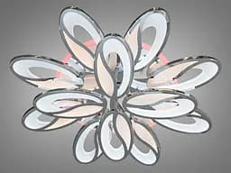 Люстра стельова LED Diasha 8090/8+4HR, 190W, 4100K, хром, сучасний стиль з пультом та диммером - мініатюра 2