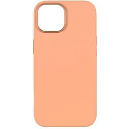 Чохол Silicone посиленого захисту MagSafe Apple iPhone 15 Orange Sorbet