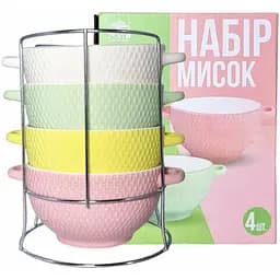 Набір мисок SnT на стійці 4 шт. (054-04-15) - мініатюра 2