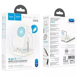 Бездротовий ЗП HOCO CQ16 stute4-in-1 10000mAh молочно-білий Деф.пак - мініатюра 2
