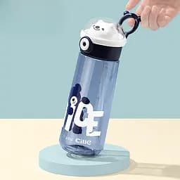 Пляшка для води Nice 620 мл із кришкою фліп топ на защіпці, синій Happy Life HP17300BL - мініатюра 17