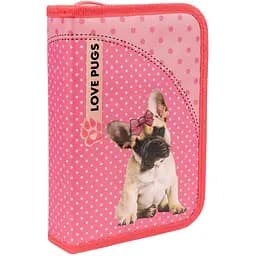 Пенал жесткий 1 Вересня HP-02 Dolly Dog, 13х21х3 см, розовый (533443)