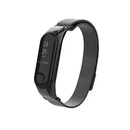 Ремінець для фітнес-браслета Boorui для Xiaomi Mi Band 5 і 6 міланська петля чорний - мініатюра 2