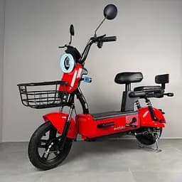 Електровелосипед EVOBIKE Nova S 500W 48V 12Ah з 2 сидіннями, корзиною та поворотниками, простий і надійний, для міста і села, червоного кольору - мініатюра 8