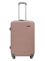 Валіза середня M ABS-пластик Milano bag 004 66×44×28,5см 75л Рожеве золото - мініатюра 1