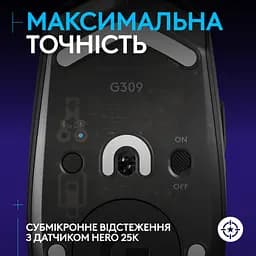 Мишка Logitech G309 Lightspeed Wireless/Bluetooth Black (910-007199) - мініатюра 4