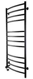 Електрична рушникосушка Unio LDE EL 1200-500-12 BLK Драбинка Дуга Еліт чорна, Чорний матовий, Ліве, Механічний - мініатюра 2
