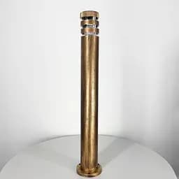Видовжений вуличний світильник в корпусі кольору застаріле золото | Line F | Арт. 8021 80CM BG (стовп)