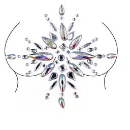 Наклейки кристали для грудей Crystals 5 8520 13х12 см