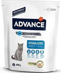 Сухий корм для котів Advance Cat Sterilized Вага: 0.4 кг. для стерилізованих котів та кішок проти ожиріння