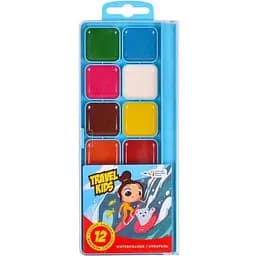 Дитяча акварель Gamma "Travel Kids" 312084/TK 12 кольорів, медова, 19х7 см