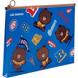 Папка Yes Line Friends, B5, на блискавці (492091)