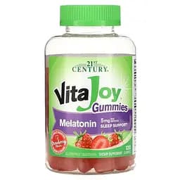 Желейки з мелатоніном 21st Century VitaJoy Melatonin Gummies, 120 желейок - Полуниця
