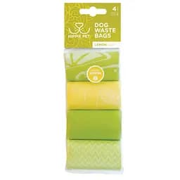 Пакети для прибирання фекалій Hippie Pet з ароматом лимона 4х15 шт.